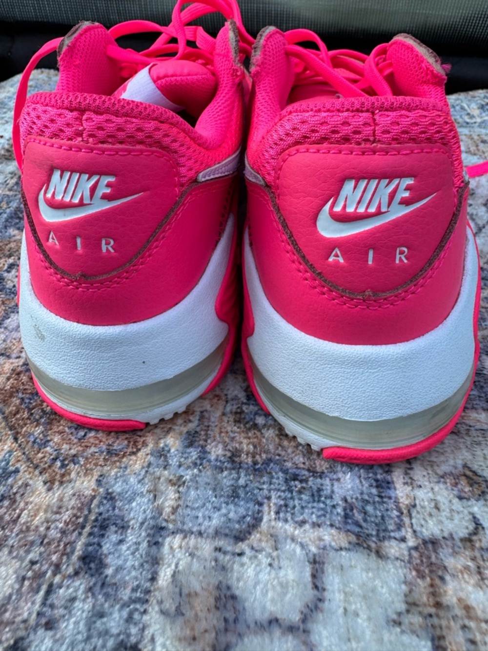 Nike Kids Pink and White Air Sneakers